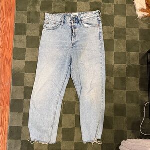 Zara Light Wash Straight Leg Jeans - Classic Denim